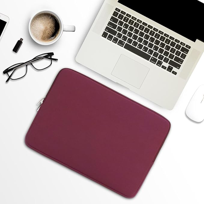 RAINYEAR 13 Inch Laptop Sleeve Compatible with 13.3" MacBook Air/Pro M1 M2 M3 M4 A3240 A3113 A2681 A2337 A1932 A2179 A2338 A1706 A1708 Carrying Computer Bag Protective Cover Case (Red)