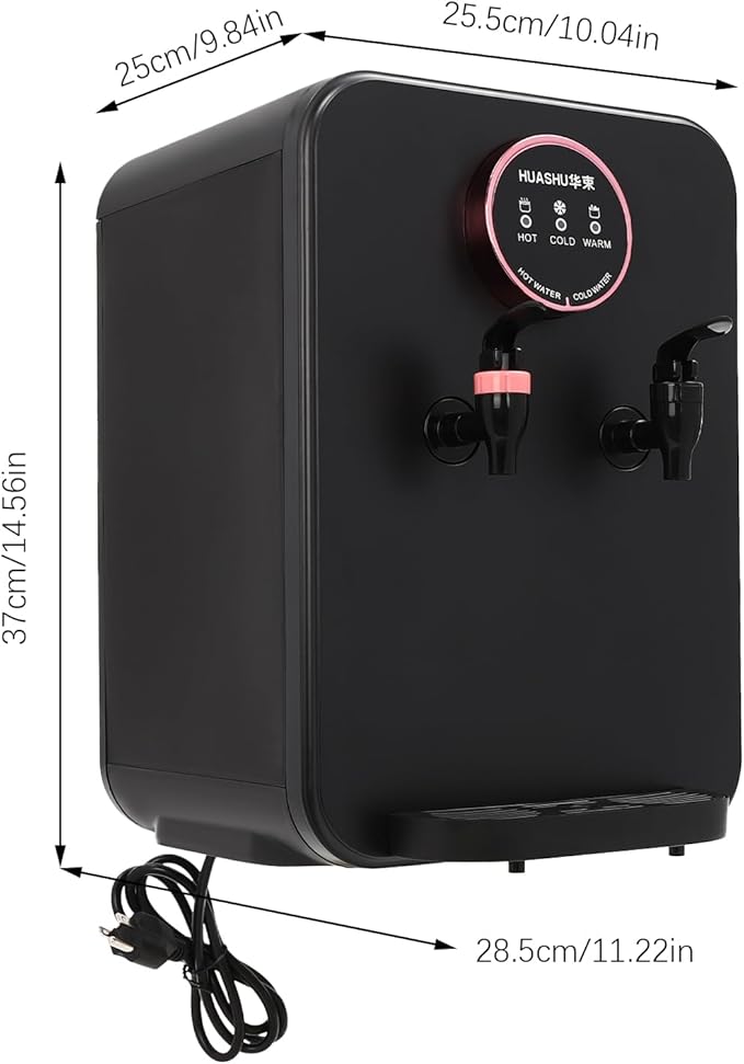 Countertop Water Dispenser, Hot and Cold Water Cooler with 3 Temperature Settings 1.19 to 4.99 Gallon Essential Water Machine Top Loading Water Dispenser for Home Office Dorm