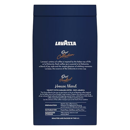 Lavazza Perfetto Ground Coffee Blend, Dark Roast, 20 Ounce, Value Pack, Caramel flavor with Dark and Velvety Texture, 100% Arabica