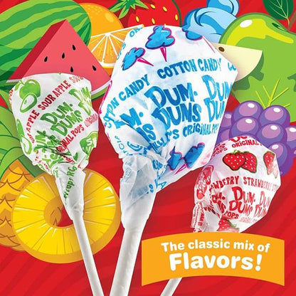 Dum-Dum Pops 1,000 Count Bucket - Assortment of Original Mix Suckers, Lollipop Case for Classroom, Work, Events - Bulk Candy for Any Occasion