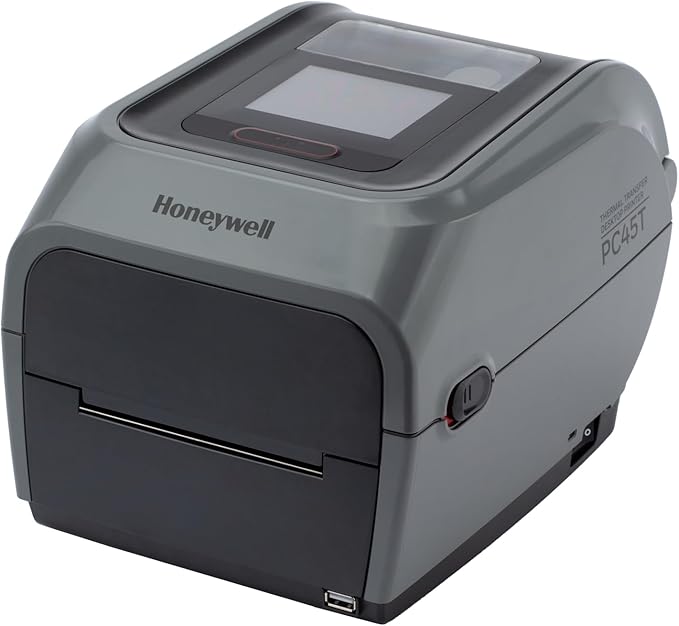 Honeywell PC45, Desktop Printer, Thermal Transfer, 203 DPI, 4 inch Label Width, Ethernet, Full Touchscreen, US Power Cord, PC45T000000201