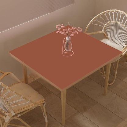 Leather Table Cover,1.8mm Thick,40x40 Inch Table Protector,Table Protector for Dining Room Table,Dining Table Cover,Table Cover Protector.(Brown+Gray,40x40)