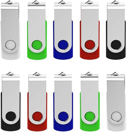 KEXIN USB 3.0 Flash Drive 64GB 10 Pack Thumb Drive 64G USB Drive USB 3.0 Drive 64 GB with LED Indicator