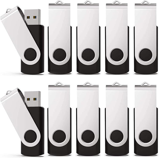 KEXIN 20 Pack 8GB Flash Drive 8G Bulk USB Thumb Drive USB Stick Jump Drive USB 2.0 Flash Drive with Led Indicator, Black