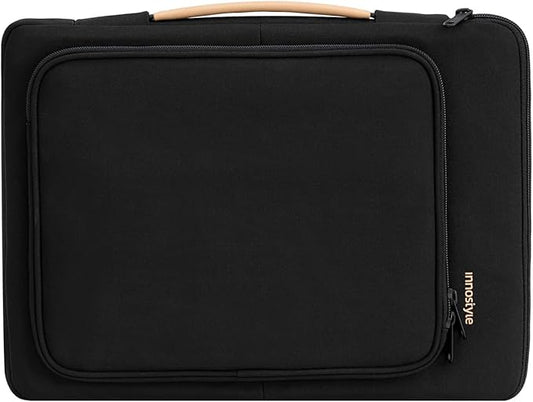Laptop Sleeve Case with Handle 14 16 Inch Computer Cover Bag Compatible with MacBook Pro 16 (Black, 14 inch)
