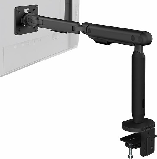 VIVO Flexible Mechanical Arm Single Ultrawide Monitor Desk Mount for Up to 35 inch Screens, Heavy Duty Clamp, Holds Ultra Wides Up to 24.2 lbs, Black, STAND-V10PH