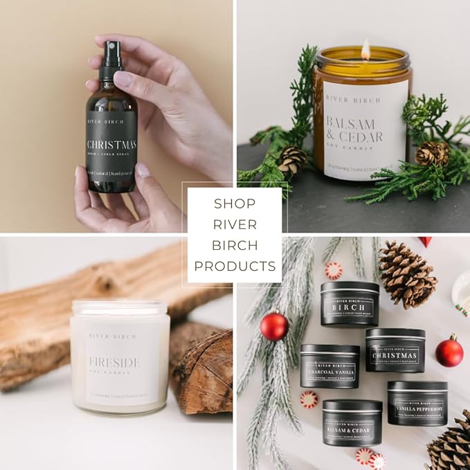 River Birch Christmas Scented Natural Hand Soap Refill - Handmade Moisturizing Hand Wash Luxury Scented Hydrating Soap - Vegan and Non-Toxic - 32 Fl Oz