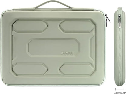 DOMISO 14 inch Laptop Sleeve with Handle Shockproof Computer Bag Waterproof EVA Protective Carrying Case for 14" ThinkPad E480/Yoga 920/13.5" Microsoft Surface Book/HP Pavilion 14 Stream 14,Mint Green