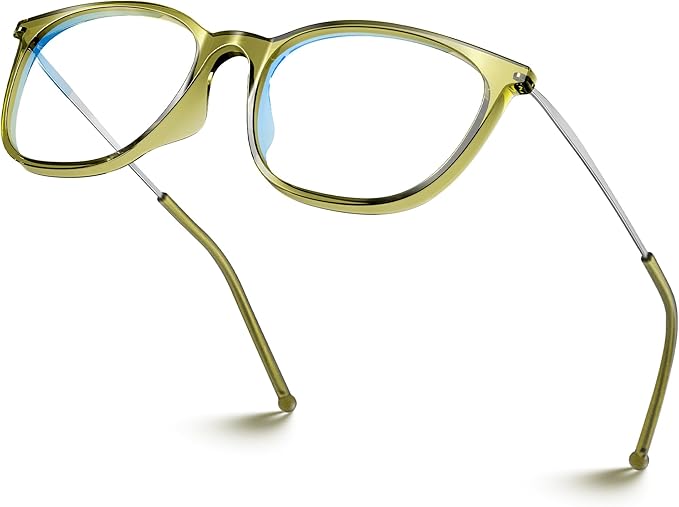 VISOONE Anti Slip TR90 Blue Light Blocking Glasses Size M Eyewear Frame with Anti Glare Eye Protection for Women GaeL