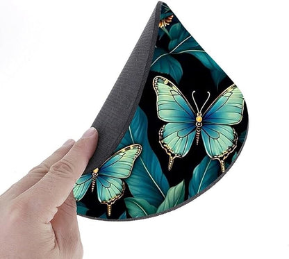 Butterfly Mouse Pad Round Non-Slip Rubber Mousepad Laptop Office Computer Decor Cute Desk Accessories Customized Design Mouse Pad