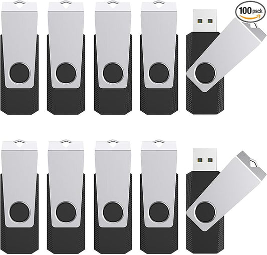 TOPESEL USB Flash Drives 100 Pack 128MB Bulk 2.0 Flash Drive, Thumb Drive Memory Stick USB Thumb Drive Flash Drive USB Stick Memory Stick Pen Drive
