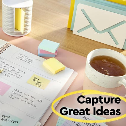 Post-it Notes, 3 in x 3 in, 100 Sheets per Pad | Canary Yellow | 24 Pads, Pack of 8