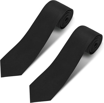Men's Ties Solid Pure Color 3.15" (8CM) Necktie Plain Formal Business Wedding Black Ties For Men
