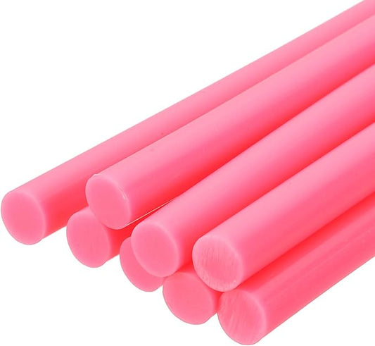 uxcell 8 Pcs Mini Hot Glue Sticks, 0.28" Dia x 7.87" Long EVA Glue Gun Sticks, Pink Mini Hot Melt Glue Sticks for DIY Craft Sticky Projects