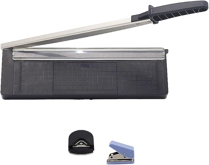 Multifunctional Paper Cutter with Accuracy Cutter 8 Sheets Photo Trimming Device for Office School and Home Use Office Paper Trimmer