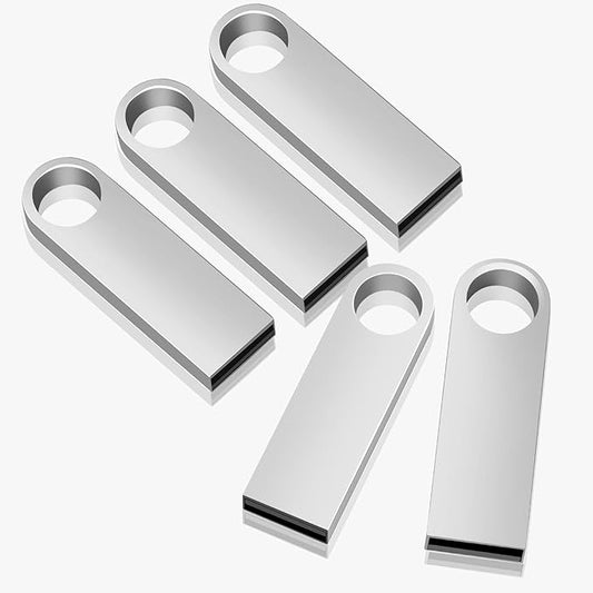 Generic USB Memory (5 Pack Metal USB Silver, 64GB)