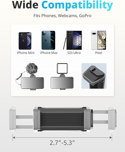 UBeesize Overhead Phone Mount, Flexible Webcam Arm with Phone Holder and Ball Head, Overhead Tripod for Phone Drawing Live Streaming Cooking Flat Photography