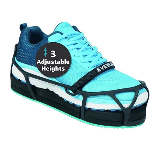 EVENup - Shoe Lift for Walking Boot I Adult Size Large I Shoe Balancer for Use with Fracture Boots or Leg Length Discrepancy I 3 Adjustable Heights for Gait Improvement I Shoe Leveler, Shoe Riser