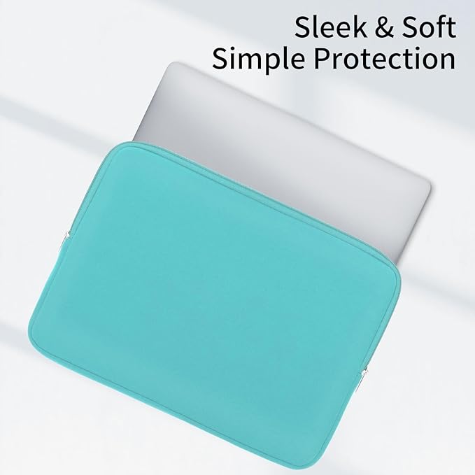 RAINYEAR 15.6 Inch Laptop Sleeve Protective Case Soft Carrying Zipper Bag Cover Compatible with 15.6" Notebook Computer Ultrabook Chromebook (Blue)