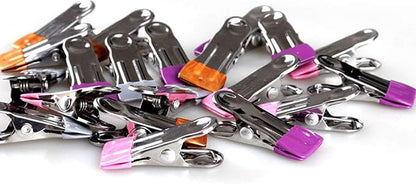 Stainless Steel Clothes Pins: 30 Packs Metal Beach Towel Clips, Pool Cover Clips,Heavy Duty Close Pins ，Hanging Towel Clamp Cloth Clips，Beach Chair Towel Clip