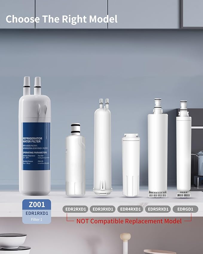 W10295370A Water Filter Replacement Compatible with EDR1RXD1,W10295370,WHR1RXD1,P4RFWB,P8RFWB2L,46-9930,46-9081,Filter 1 (3)