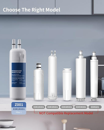 W10295370A Water Filter Replacement Compatible with EDR1RXD1,W10295370,WHR1RXD1,P4RFWB,P8RFWB2L,46-9930,46-9081,Filter 1 (3)