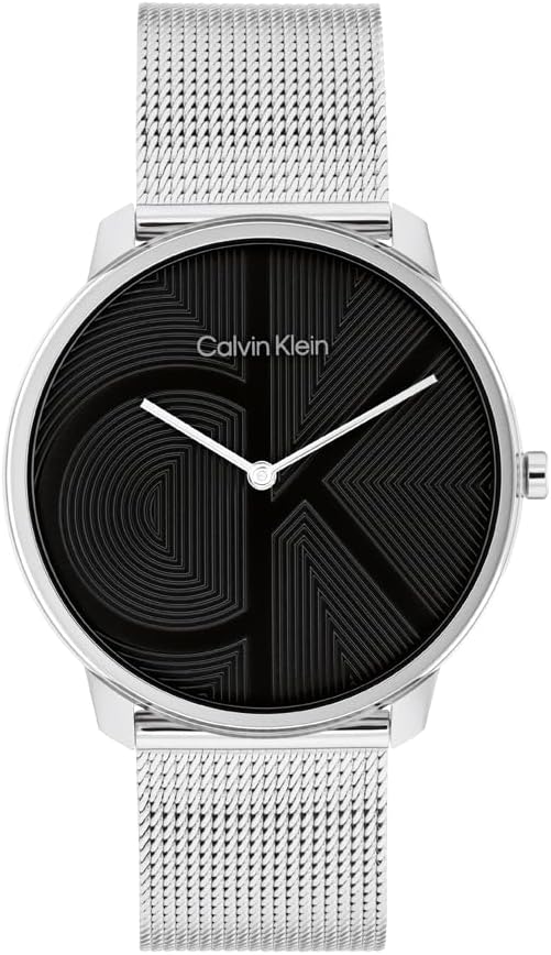 Calvin Klein Women's CK Iconic - 35mm 2H Quartz Watch - Stainless Steel Mesh Bracelet - Water Resistance 30 Meters – Premium Fashion Timepiece for Everyday Style - Gift for Her