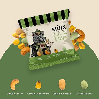 Müix Snacks, Special Flavor Trail Mix - (2.3 Ounce Bags, Pack of 6) Contains; Honey Mix, Exotic Mix, and Rustic Mix, Snack Variety Pack Mix, Premium Snack Mix