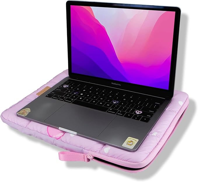 Sonix x Sanrio | Puffy Laptop Sleeve | 15-16 Inch, Quilted Pillow Puffer Laptop Carrying Case, Computer Sleeve | Kuromi & My Melody | Emokyun