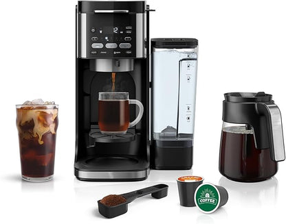 Ninjja | Drip Coffee Maker | Dual-Brew Pro Hot & Iced Coffee Machine | Use with KCup Coffee Pods | 3 Brew Styles (Classic, Rich, & Iced) | 60oz Removable Reservoir & Dishwasher Safe | Black | CFP101
