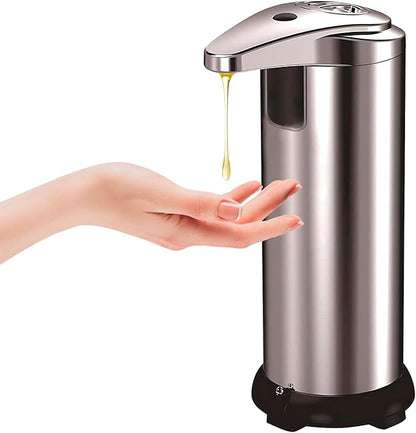 Automatic Soap Dispenser, Touchless Dish Soap Dispenser, 3 Adjustable Soap Levels, 9.47oz/280ml with Infrared Sensor, Hands-Free Liquid Dispenser for Bathroom Kitchen Office