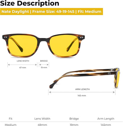 Ra Optics Daylight Lenses - Premium, Science-Based Blue Light Glasses for Screens