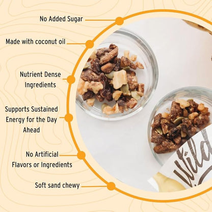 Wildway Keto Granola | Banana Nut | Grain-Free, Certified Gluten-Free Cereal | Vegan, Low Carb | No Sugar Added | Paleo-Friendly | Non-GMO Fruit & Nut Clusters | Nutrient-Rich Snack | 8 oz, 3 Pack