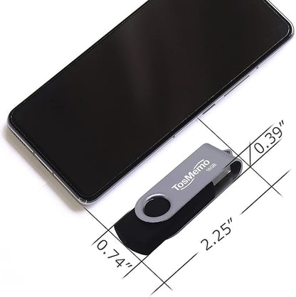 USB Flash Drive 16GB Thumb Drive USB 2.0 Flash Drive Swivel Jump Drive Pen Drive Memory Stick for Data Storage(2 Pack,Black & Blue)