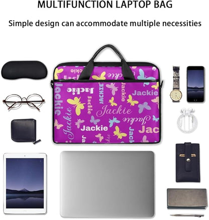 Custom-Laptop-Bag 15 Inch with Name Photo Personalized-Computer-Shoulder-Case Briefcases for Women Men Business