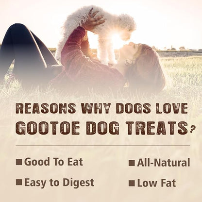 Gootoe Turkey Tendon Dog Treats – 100% USA-Sourced, Natural Snack, Premium Training Chews, Hypoallergenic, Reseal Value Bags, Size for Medium & Small Dogs, Braid (Medium) 3.17 oz/Pack (90gm)