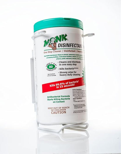 DREUMEX Monk Disinfectant Wipes, Large Lemon Breeze Fresh Scented Disinfectant Wipes , Value Pack Contains 6 Canisters of 80 Count, Perfect for Gyms, Fitness Clubs, Schools, Commercial Facilities