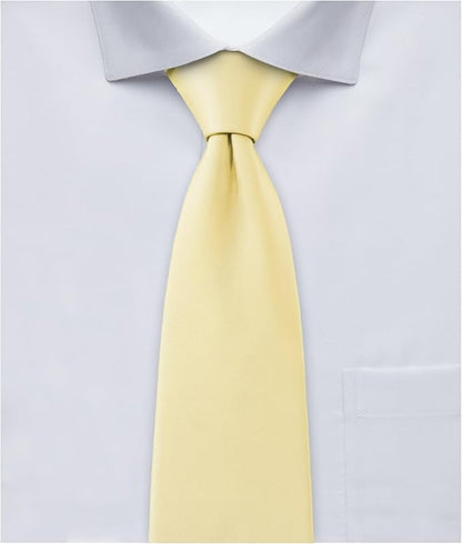 Jacob Alexander Solid Color Mens Tie - Soft-lined Necktie - Timeless Formal Look for Weddings and Business - (Regular Size)