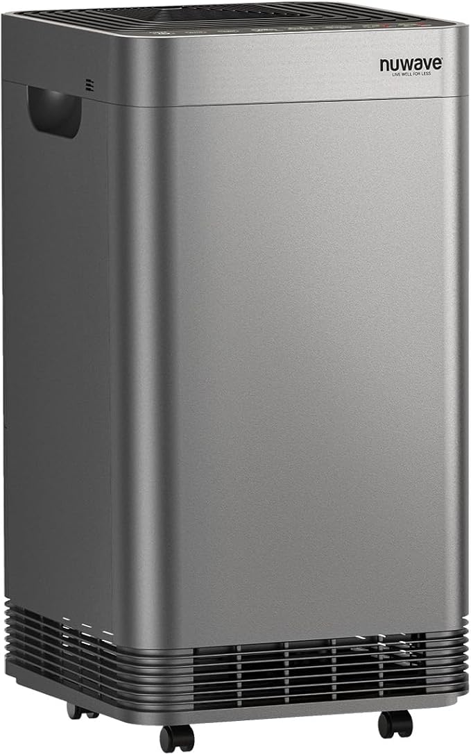 Nuwave Forever Plus Air Purifier for Home with Washable Filter, Massive Areas up to 3,210 Sq Ft, Never Replace Air Filter System, Zero Waste, Zero Filter Replacements, Smart WiFi, 18dB Ultra-Quiet