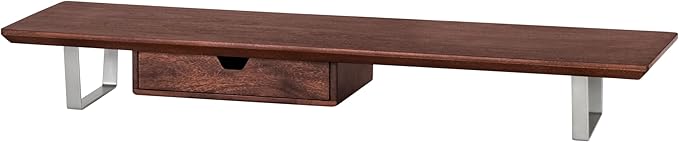 Anji Mountain Wooden Monitor Stand - Elegant Monitor Riser,Perfect Monitor Stand for Desk Organization, Durable Wood Construction monitor stands,Enhances Ergonomics and Workspace Efficiency,White Wash