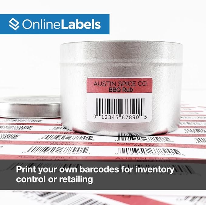 2 x 1 Rectangle Barcode Labels - Pack of 80,000 Labels, 2,000 Sheets - Inkjet/Laser Printer - Online Labels