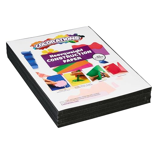 Construction Paper,Assorted Colors,9 inches x 12 inches,200 Sheets,Heavyweight Construction Paper,Crafts,Art,Kids Art,Painting,Coloring,Drawing,Creating,Paper,Art Project,All Purpose