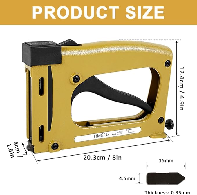GYKLE Point Driver Framing Tool, Flexible Point Gun Tacker, Lightweight Metal Picture Framing Tool with 1000 Points for Artist Framing Paintings and Pictures