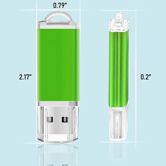 8GB USB Flash Drives 50 Pack Nicepicten Bulk USB 2.0 Thumb Drive 8GB FAT32 Flash Drive Memory Stick Bulk USB Jump Drives Pack, Green