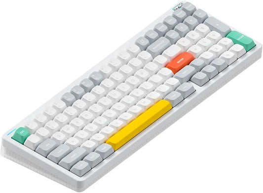nuphy Halo96 V2 Wireless Mechanical Keyboard,Gasket Structure,96% Hot Swappable Gaming Keyboard, 99 Kyes RGB Backlit,Support QMK/VIA,Bluetooth/USB-C/2.4GHz-White,Mint Switches (37gf)