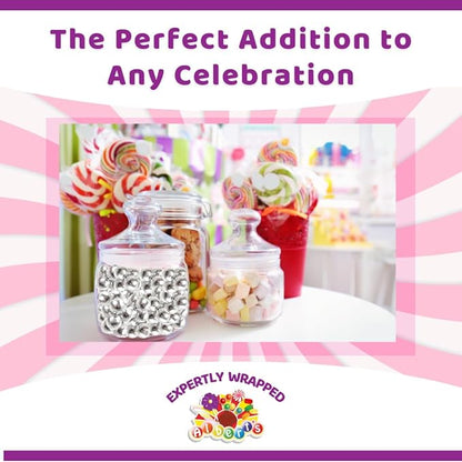 ALBERT'S Candy Milk Chocolate Foiled Balls, 40 oz Bag, Party and Wedding Candy, Peanut-Free & Tree Nut-Free (Full Size, Silver)