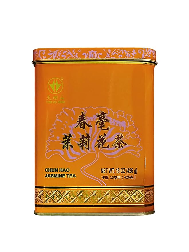 TIAN HU SHAN Premium Jasmine Green Tea Loose Leaf 15 Ounce (426g) (Pack of 2)