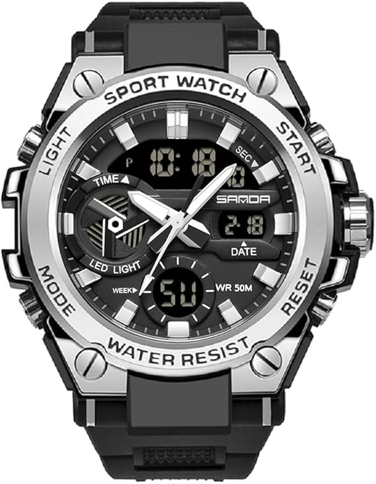 KXAITO Men's Watches Sports Outdoor Waterproof Military Watch Date Multi Function Tactics LED Alarm Stopwatch