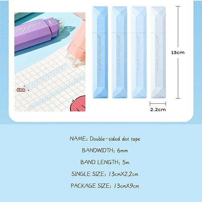 Double Sided Tape Pens, 2025 New Dual-Sided Adhesive Glue Runner, Double Sided Tape Roller, Pen Style Dispenser for Scrapbooking, Gift Wrapping, Photo Mounting, Office & Craft Projects