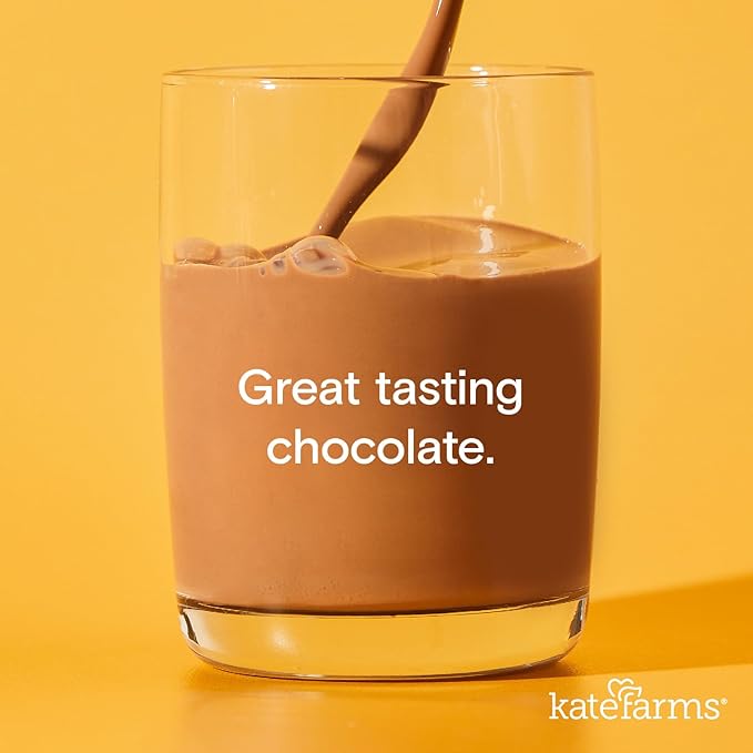 KATE FARMS Organic Nutrition Shake, Chocolate, 16g Protein, 27 Vitamins and Minerals, Protein Meal Replacement Drink, Protein Shake, 11 oz (12 Pack)